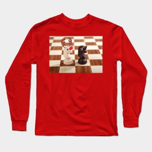 Christmas Reindeer Chess Pieces Long Sleeve T-Shirt